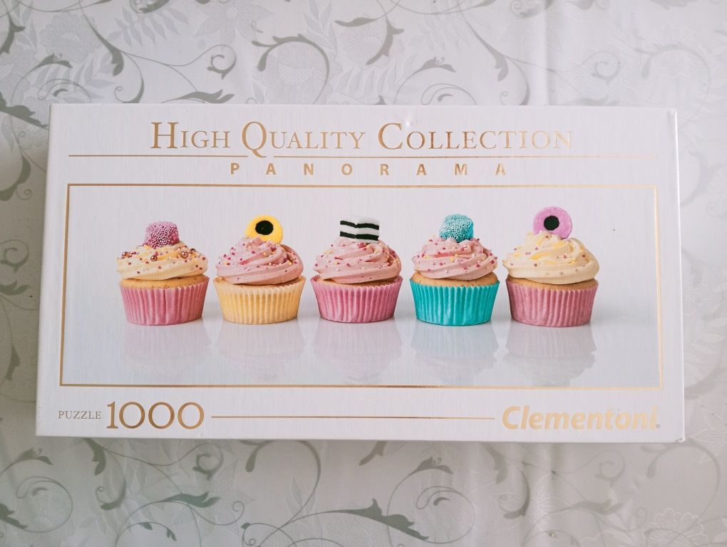 J.Nowe puzzle Clementoni 1000 Ciastka Muffinki Panorama High Quality