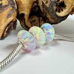Contas de pedra natural, gemas para pulseiras tipo Pandora charm