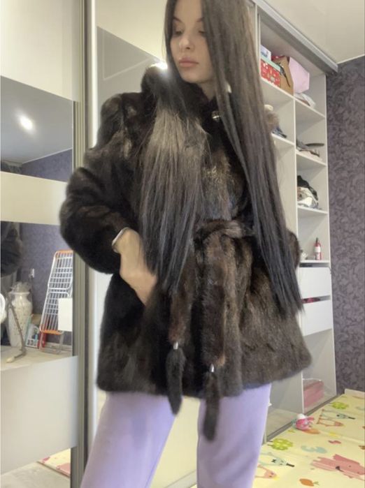 Норкова шуба натуральна