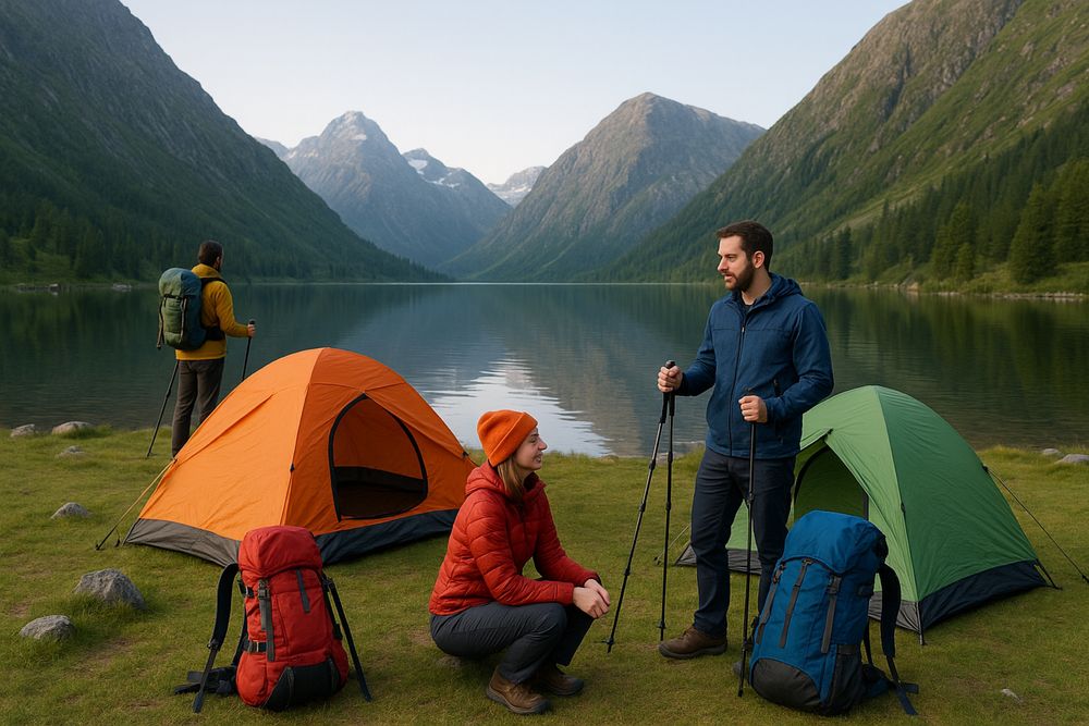 Прокат палаток рюкзаків спальників трекінгових палок оренда спорядженн