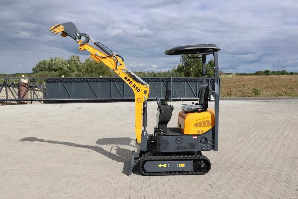 Minikoparka 1t APS K10 2025 mini koparka ramię skrętne NOWA,dostępna
