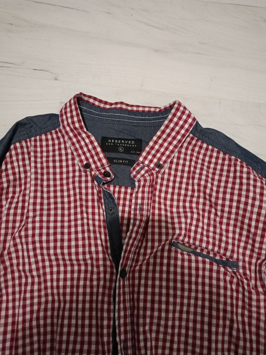 Dwupak męskich koszul Reserved r. XL slim fit
