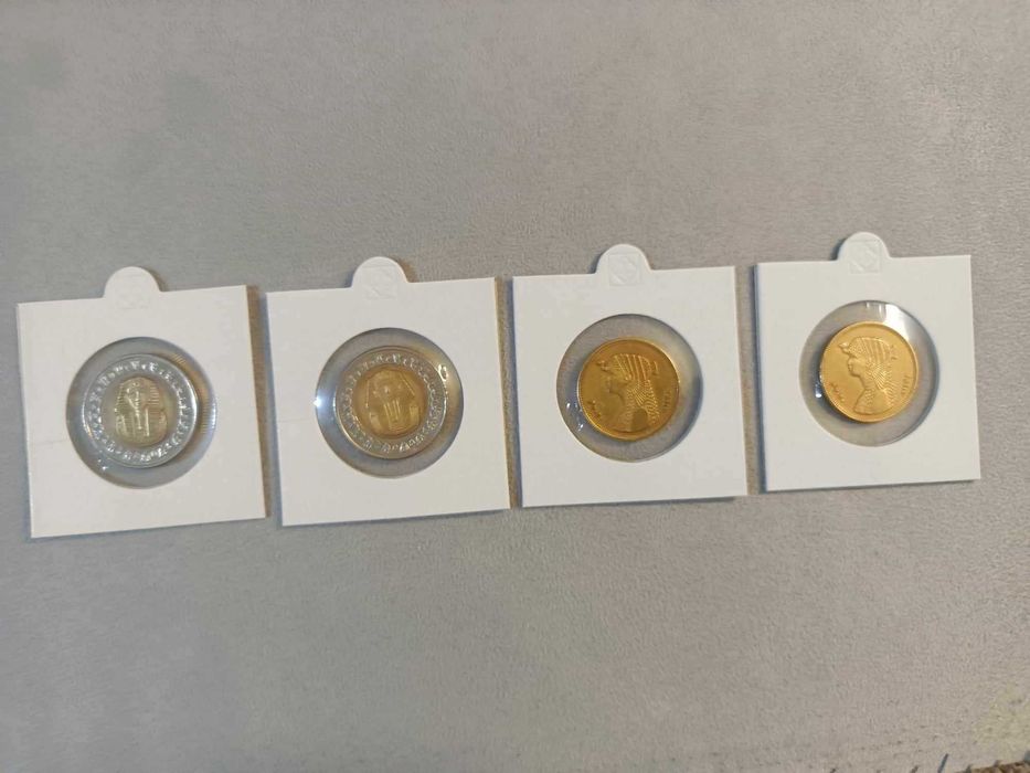 4 Monety kolekcjonerskie Egipt  50 piastrów i 1 Funt