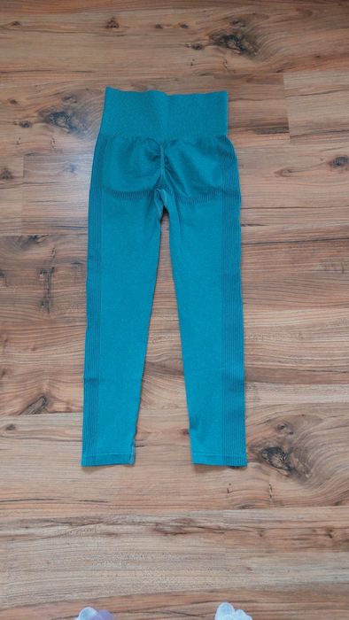 Legginsy 36 S SHEIN nowe sportowe push upi turkusowe fitness siłownia