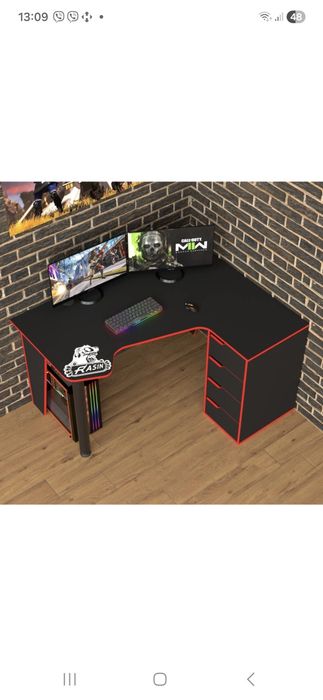 Геймерський, ігровий, кутовий стіл