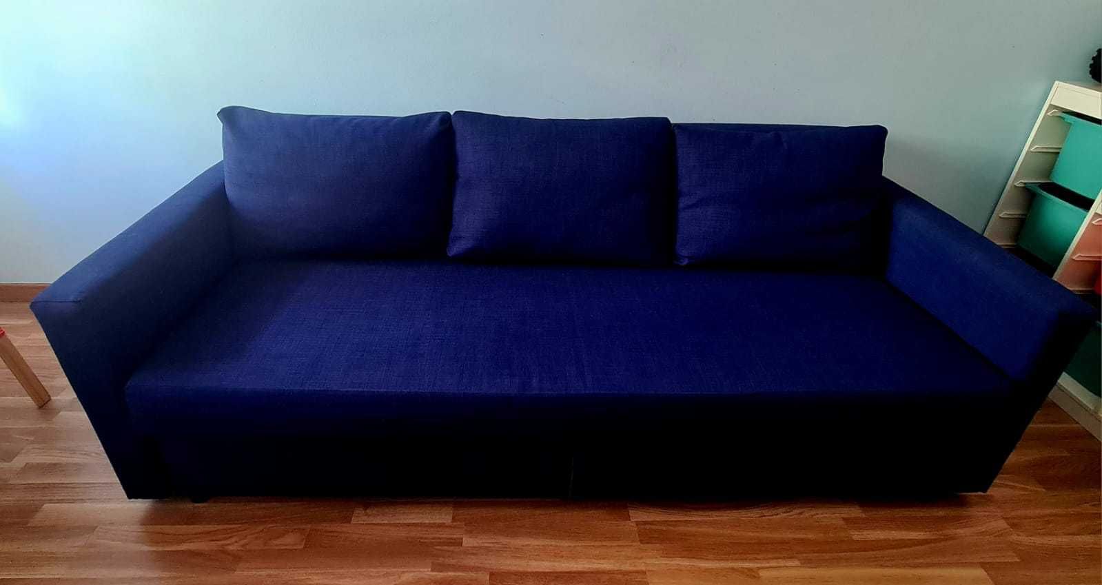 Sofá-cama 3 lugares, Skiftebo azul