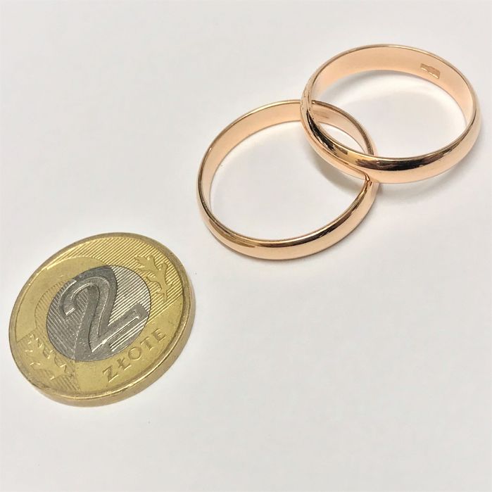 Złote OBRĄCZKI do ŚLUBU obrączki ŚLUBNE 14K 16/20