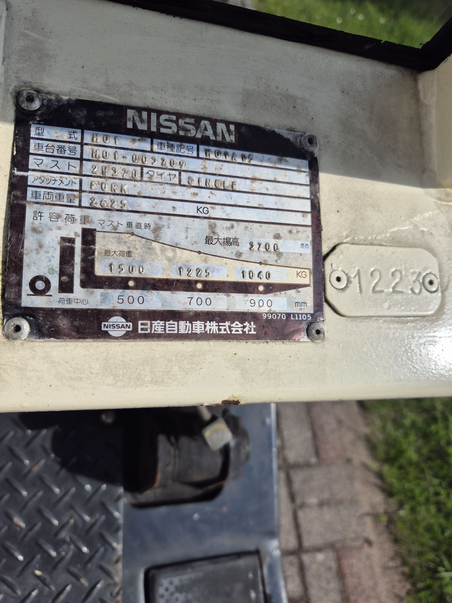Widlak Wózek widłowy Nissan FG15 1.5T