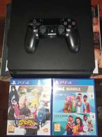 PlayStation 4 Slim + 2 jogos + comando