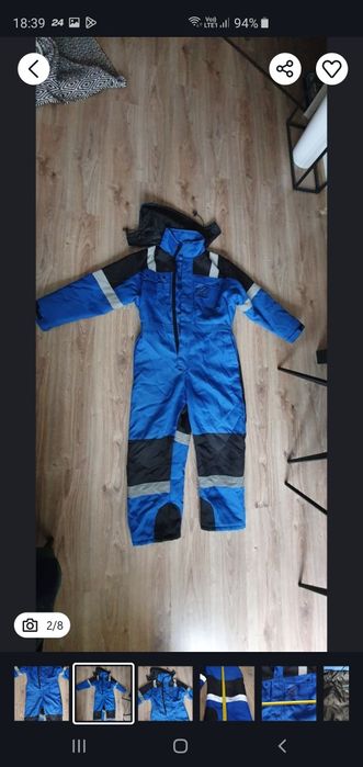 Kombinezon ocieplany z kapturem odpinanym BLUEWEAR męski rozmiar L