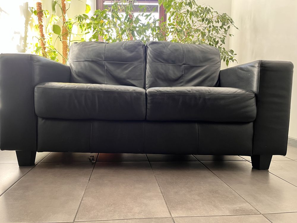 Sofa skórzana Ikea  czarna