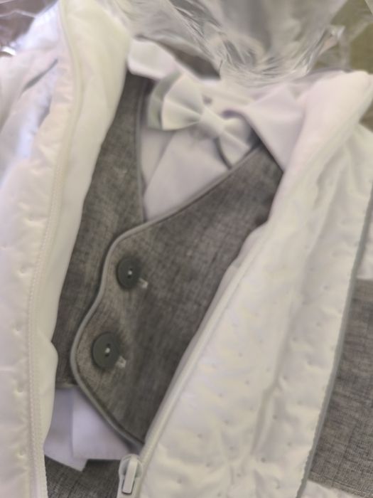 Zestaw ubranek do chrztu dla chłopca rozm 68