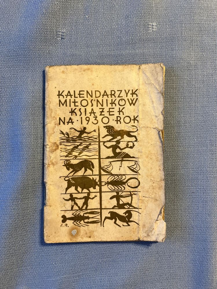Kalendarzyk miłośników książek na 1930 rok przedwojenny
