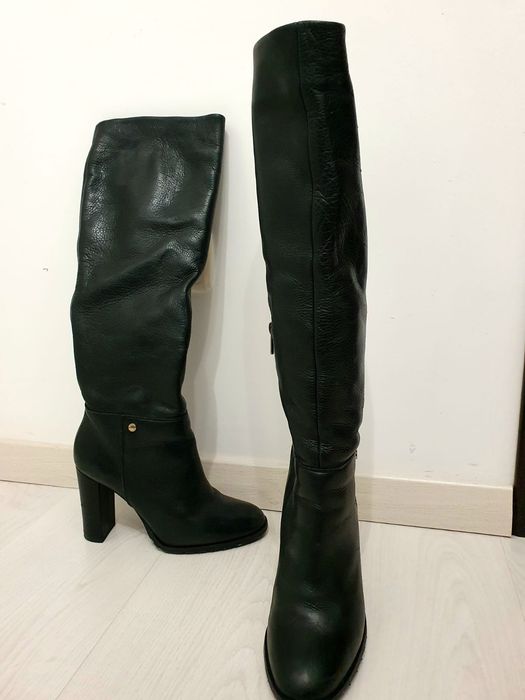 Шкіряні чоботи ботфорти