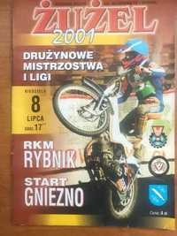 Program żużlowy DMP I ligi Row Rybnik - Start Gniezno [Rybnik, 2001r.]