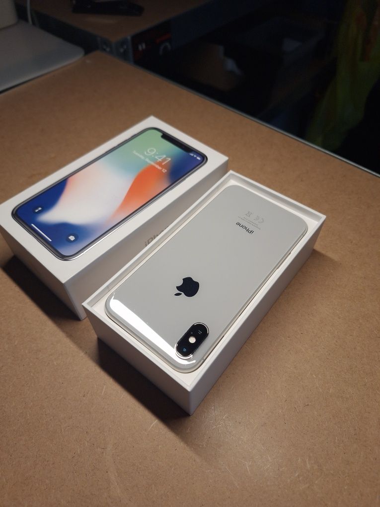 Iphone x 10 silver 64gb, z face id