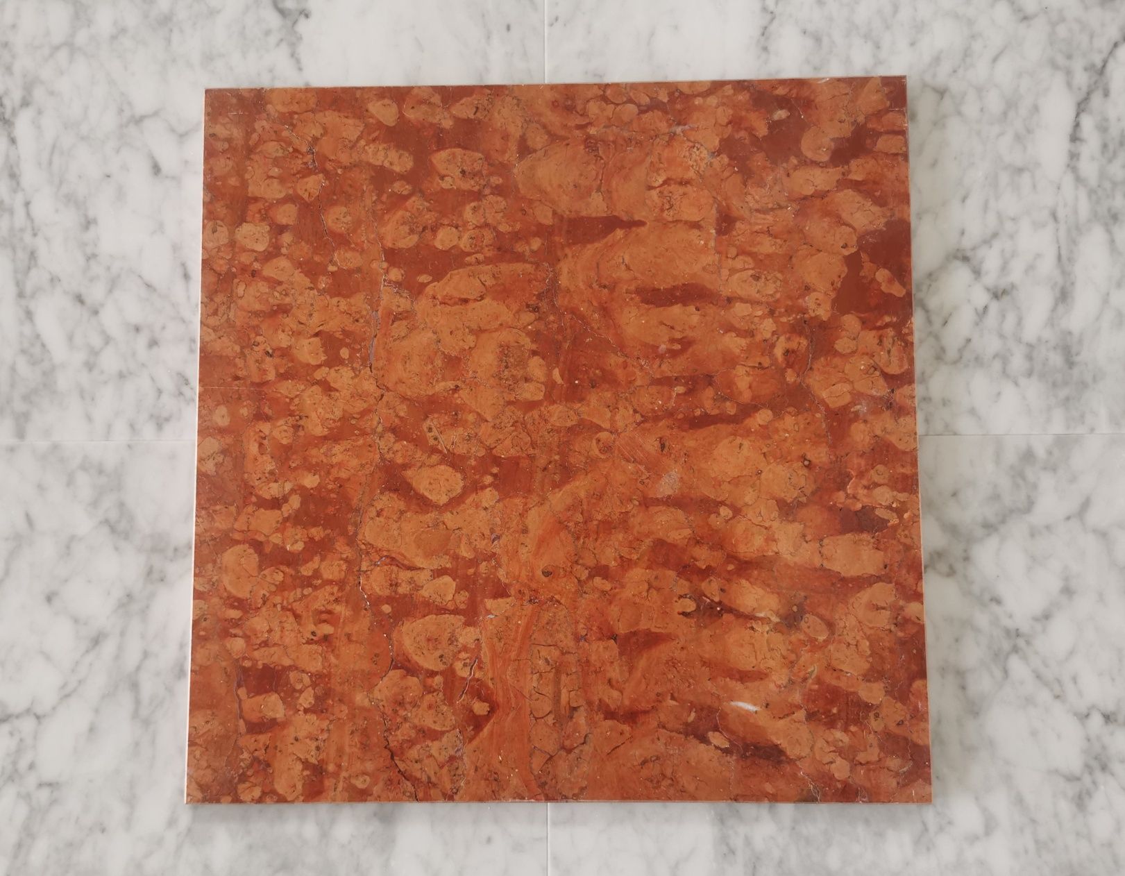 Marmur Rosso Verona 40x40x1.3 Płytki marmurowe Kamień naturalny