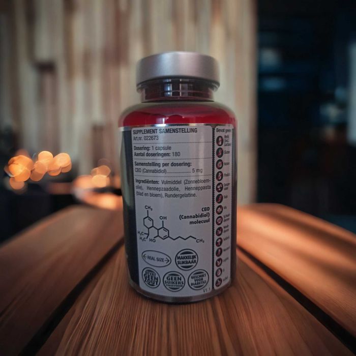 Olej konopny CBD w kapsułkach Lucovitaal 5mg 180 Caps