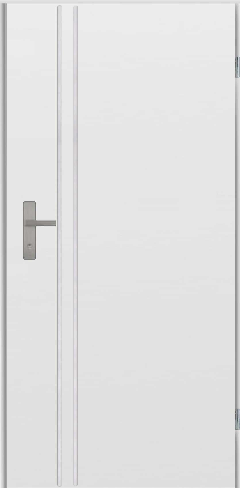 Drzwi wejściowe zewnętrzne UA-1 INOX antracyt/brąz/biały 80/90 L LUB P