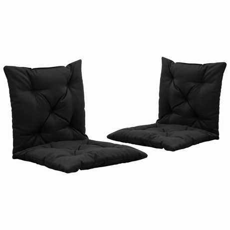 vidaXL Almofadões para cadeira baloiço 2 pcs 50 cm tecido preto 47636