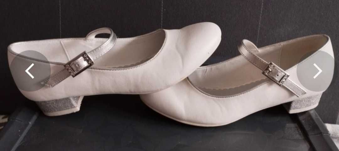Buty komunijne na obcasie dla dziewczynki rozmiar 35