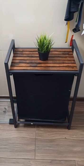 Nowy kosz na pranie duży organizer loft do łazienki półka  szafka