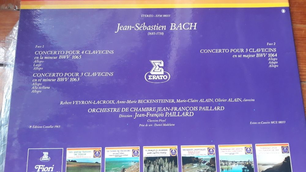 Vinil - Concertos para 3 e 4 Cravos, J. S. Bach