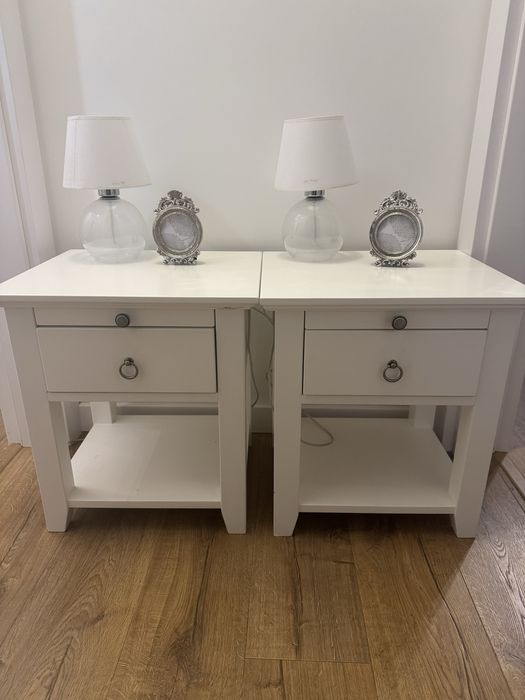 Szafki nocne stoliki drewno debowe gratis lampy