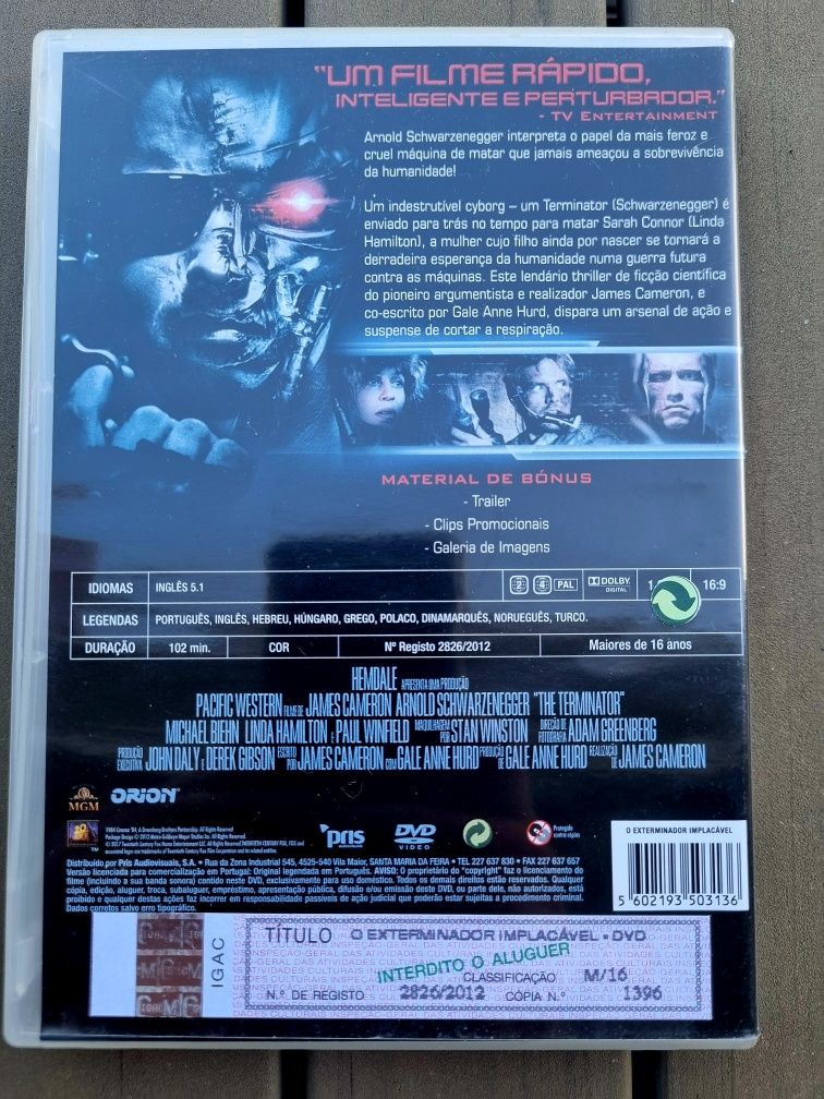 DVD Terminator Exterminador Implacável filmes nacionais