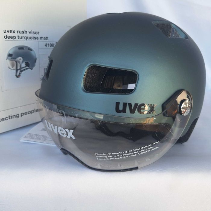 Kask rowerowy Uvex Rush Visor Deep Turquoise Matt L 58-61cm