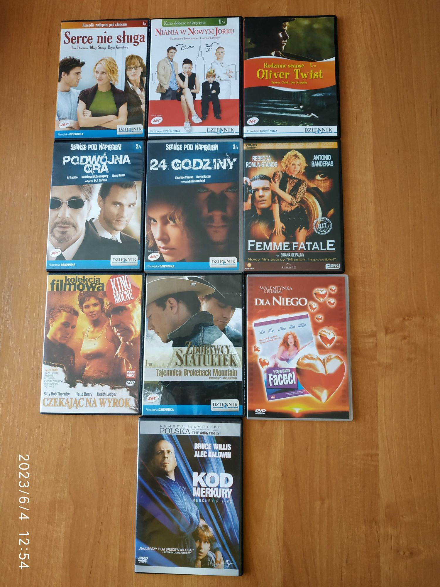 Zestaw 10 filmów DVD (Kod Merkury, 24 godziny)