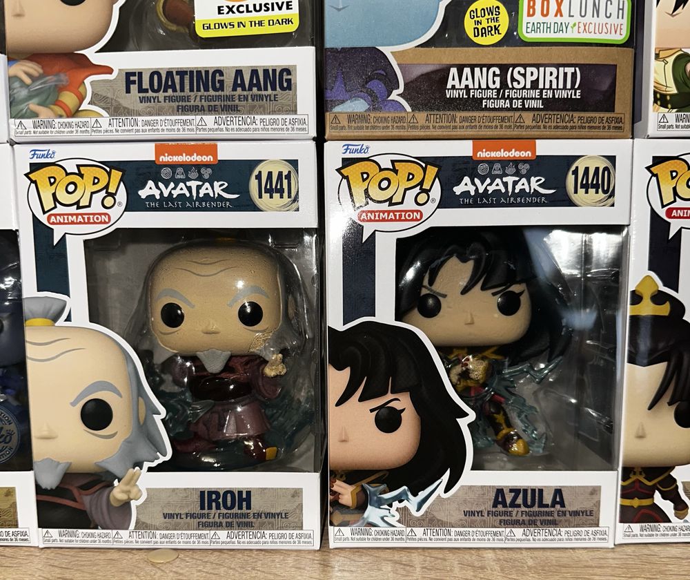 Funko Pop Avatar Фанко Поп Аватар Аанг Момо Азула Сокка Айро Тоф
