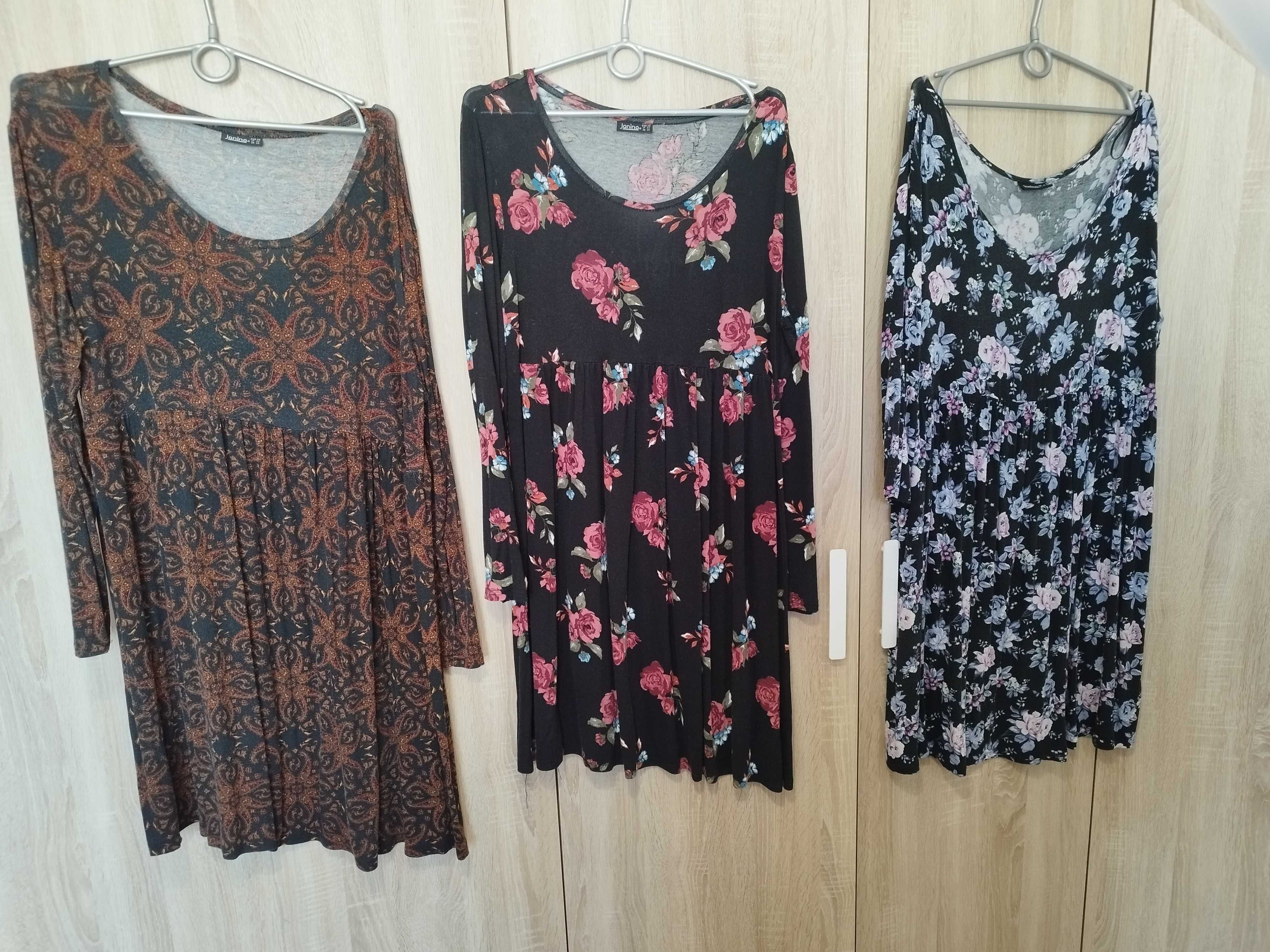 3 sukienki tuniki plus size r. 48