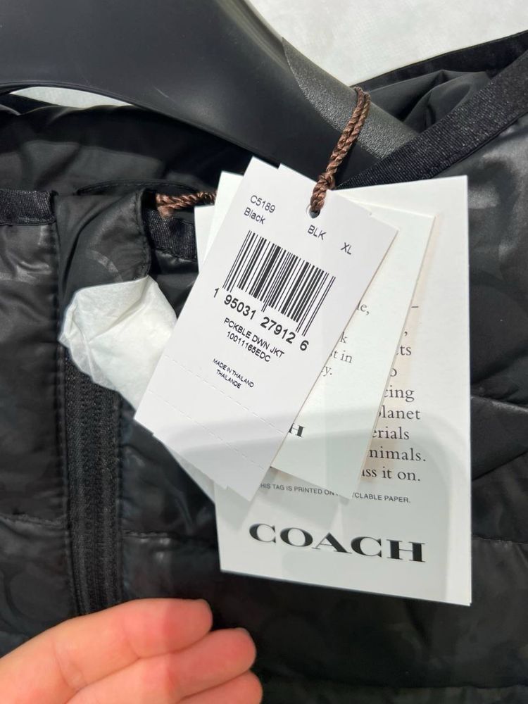 Пухова демі куртка Coach