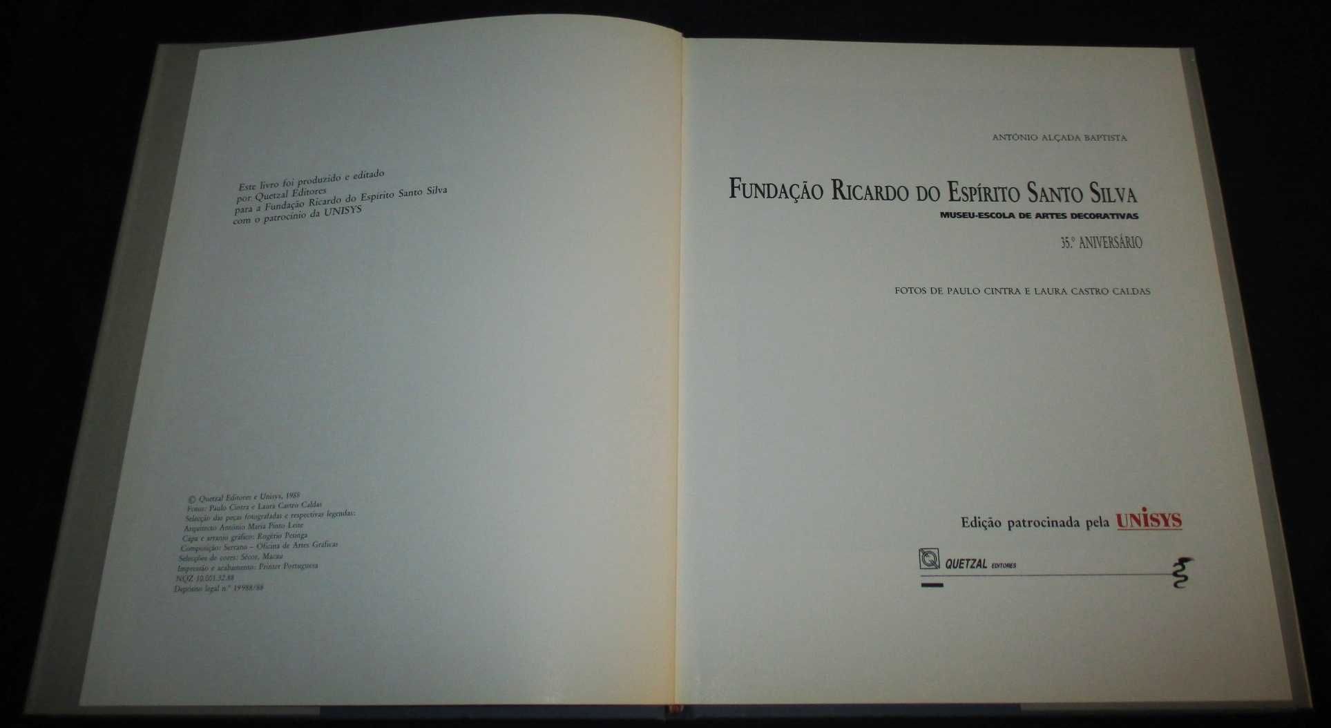 Livro Fundação Ricardo do Espírito Santo Silva António Alçada Baptista