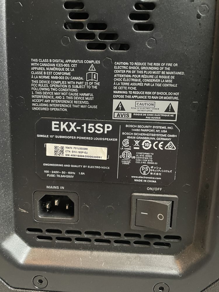 Electrovoice EKX15p/EKX 15sp