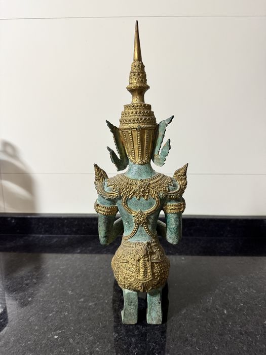 Estátua tailandesa em bronze 42 cm