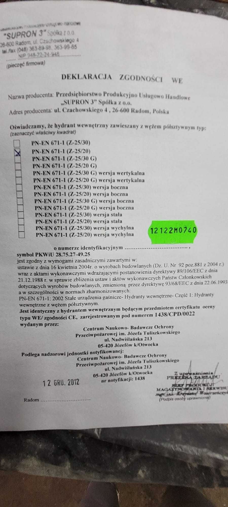 Skrzynka hydrantowa SUPRON 3