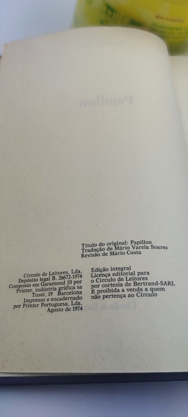 Livro- Ref CxB -  Henri Charriere - Papillon