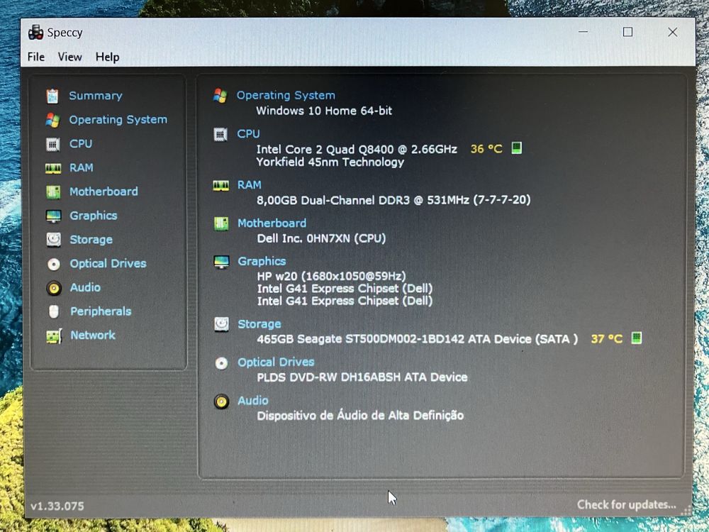 Dell Intel Core 2 Quad 8Gb Ram Wi-Fi
