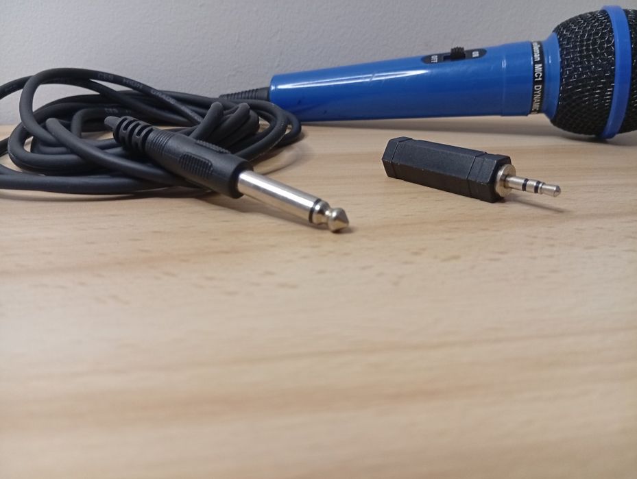 Dynamiczny mikrofon kierunkowy do śpiewania – z adapterem mini Jack