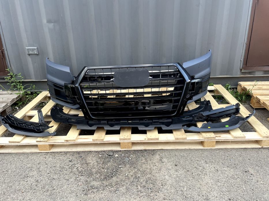 Передній бампер audi q7 4m 2015-2019р/Audi Q7 4M/ауді ку7 +Підрешітник