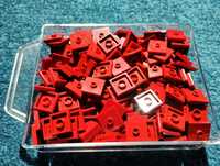 LEGO mix 200 sztuk  87580 płytka 2x2 Jumper kolor dark red