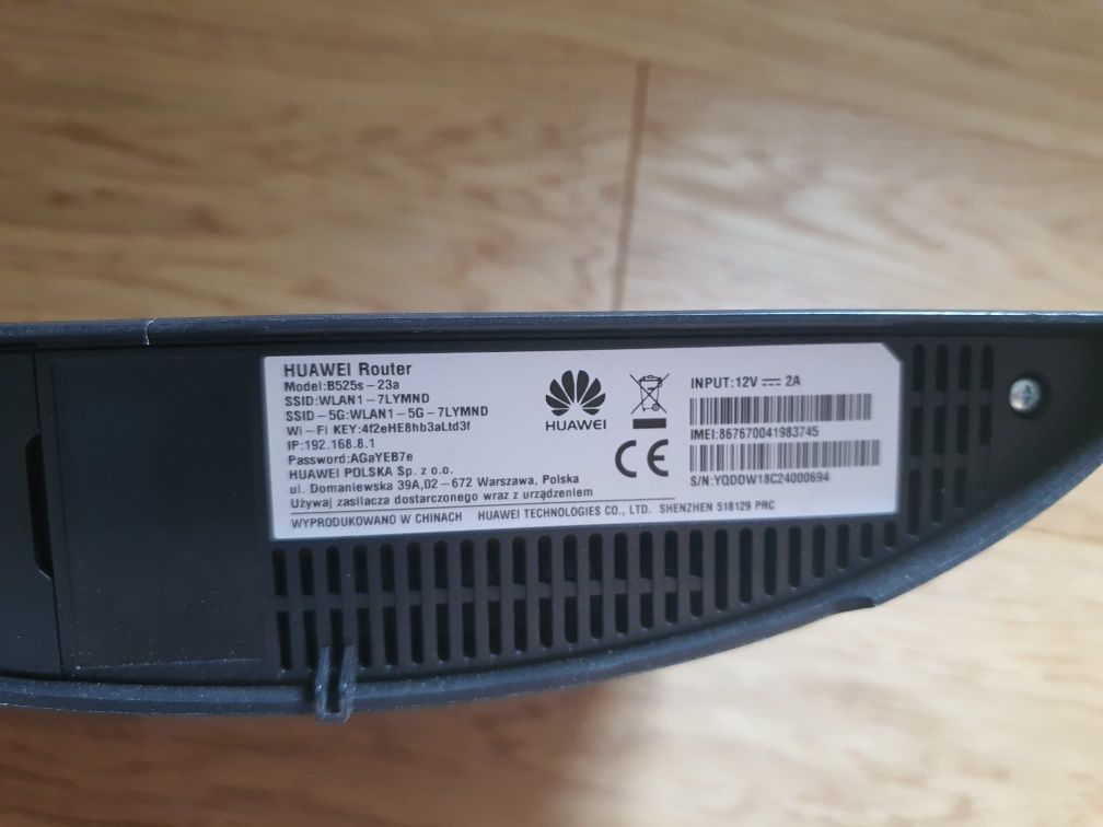 Router 5G Huawei B525 WiFi 750Mbps 4xLAN (LTE Cat.6 300Mbps/50Mbps