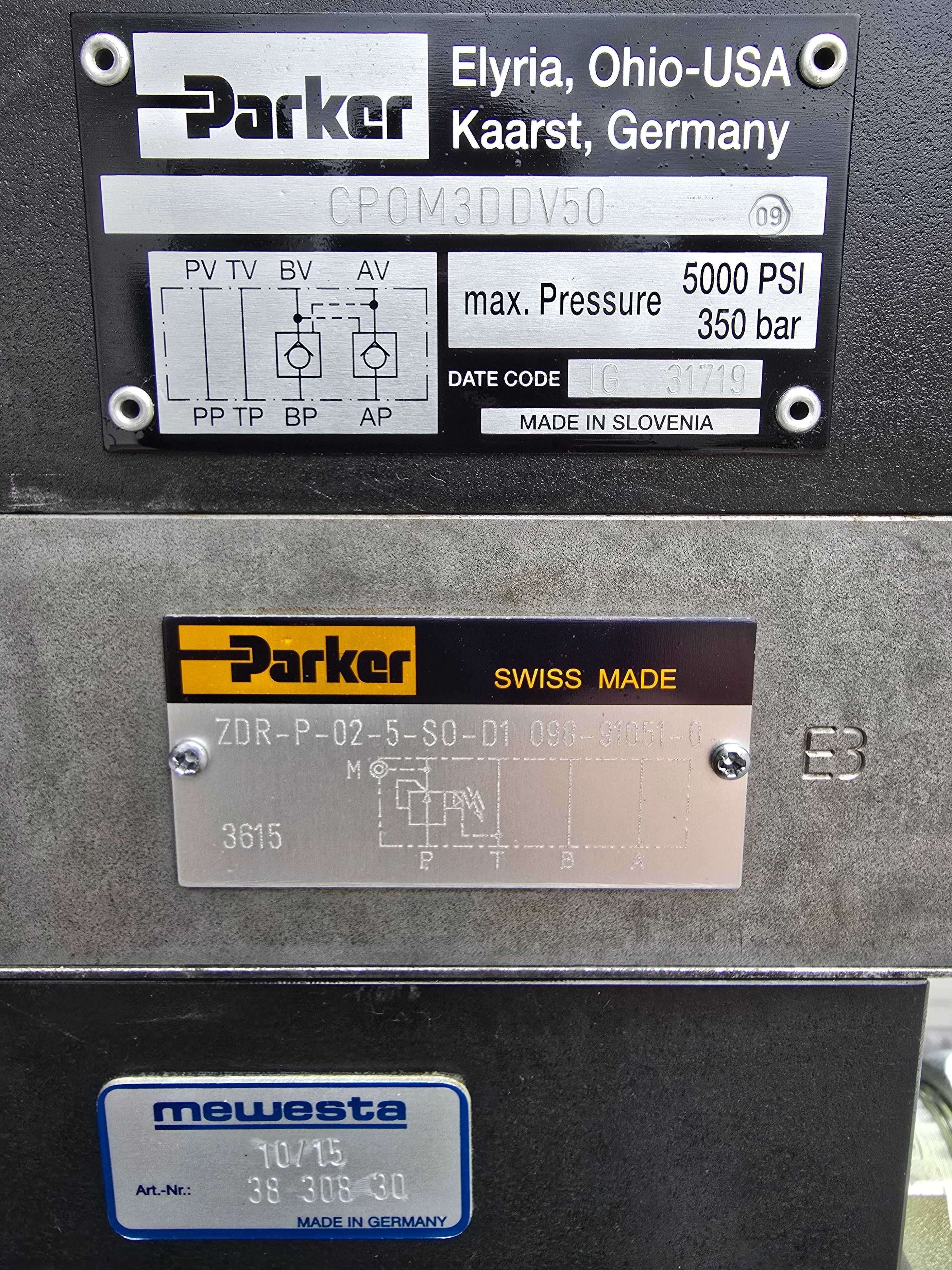 Zasilacz Hydrauliczny Agregat  Pompa Olejowa Parker PV032R Stacja
