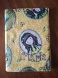 Capa de livro/caderno em tecido nome Maria