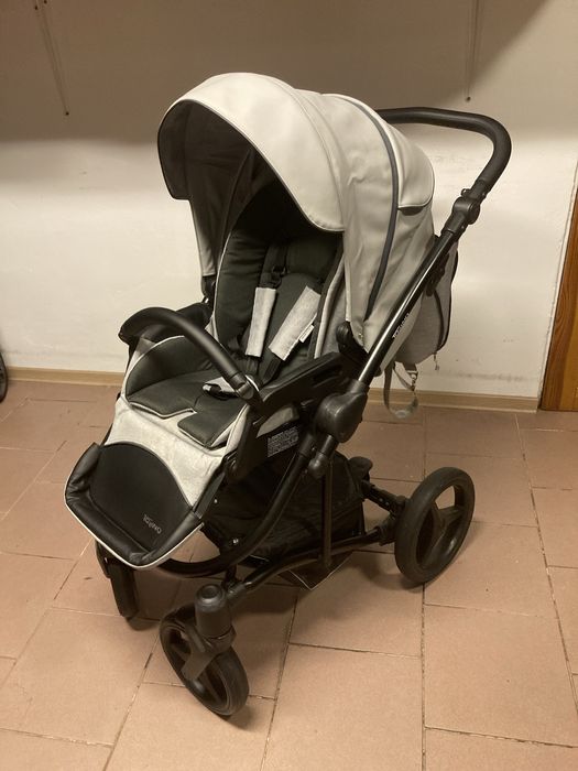 Wózek BEBETTO TORINO  2w1 / 3w1 / 4w1 baza Isofix Jasno Szary