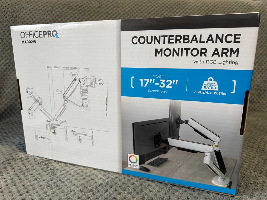 Кронштейн для монітора OfficePro MA902 RGB White