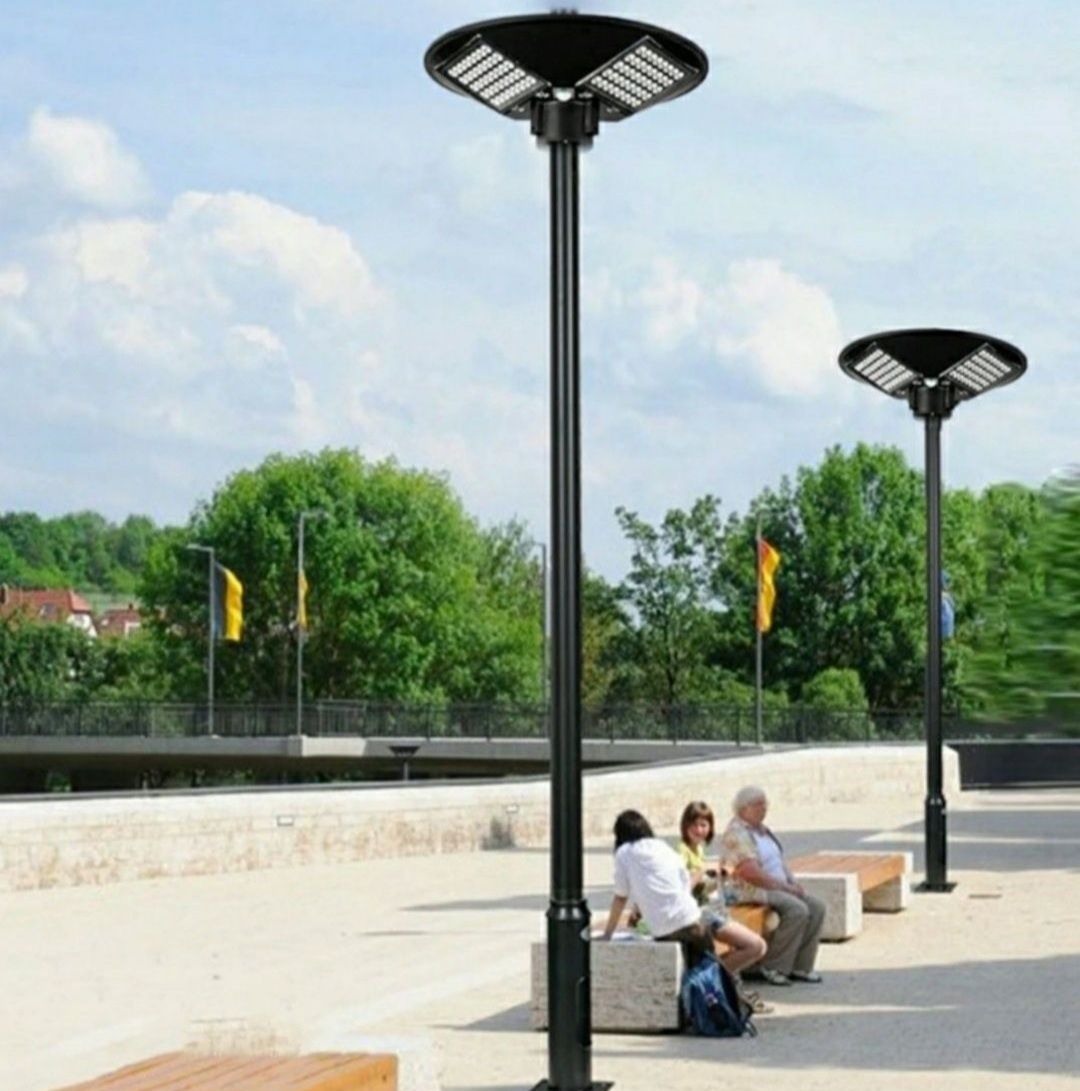 Lampa solarna okrągła z panelem słonecznym 300w Czujniki ruchu Sklep