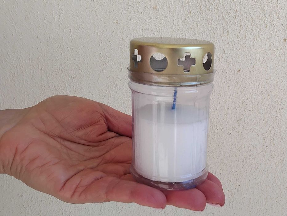 Dia de Todos os Santos - Velas Círios Brancos 65g